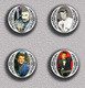 Johnny Hallyday Music Fan ART BADGE BUTTON PIN SET 14 (1inch/25mm Diameter) 35 DIFF - Music