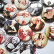 Delcampe - Johnny Hallyday Music Fan ART BADGE BUTTON PIN SET 14 (1inch/25mm Diameter) 35 DIFF - Muziek