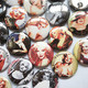 Delcampe - Johnny Hallyday Music Fan ART BADGE BUTTON PIN SET 14 (1inch/25mm Diameter) 35 DIFF - Musique