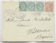 FRANCE BLANC 5CX3+10C SEMEUSE LIGNEE LETTRE LOURDES 29.1.1905 POUR BAVIERE  GERMANY AU TARIF - 1900-29 Blanc