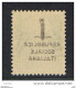 R.S.I.  VARIETA':  1944  SOPRASTAMPATO -  25 C. VERDE  N. -  DECALCO  DELLA  SOPRASTAMPA  -  SASS. 491 R - Mint/hinged