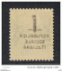 R.S.I.  VARIETA':  1944  SOPRASTAMPATO -  25 C. VERDE  N. -  DECALCO  DELLA  SOPRASTAMPA  -  SASS. 491 R - Neufs