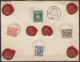 L. Assurée (1800fr) "Office De Chèques Postaux" (R En Assuré !) Affr. (au Dos) N°323+419+420+426 Càd BRUXELLES 10F /16-3 - 1935-1949 Small Seal Of The State