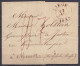 L. Càd LIEGE /22 DEC 1834 Pour MUNSTER (Westphalie Prusse) - Ports "10" & "7" - 1830-1849 (Belgique Indépendante)
