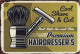 4 PLAQUE  PUBLICITAIRE  METAL    BARBERSHOP 30 X20 - Tin Signs (after1960)