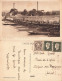 68 Huningue Pont De Bateaux Sur Le Rhin  CPA + Timbre N°690 Sur Carte Postale Timbres - Huningue