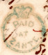 2759.GREECE,UK,IONIAN,BRITISH P.O.1851?  E.L. BLUE GREEN PAID AT ZANTE,SG CC4,RARE - Ionische Inseln