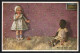 Künstler-AK Elly Frank: Was Ist Denn Das?, Kleines Mädchen Erschrickt Wegen Einer Puppe Mit Dunkler Hautfarbe  - Frank, Elly
