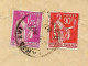 1934 Fragment Lettre Recommandée Paris XVI Timbre Type PAIX N° 285 + 289 YT - 1932-39 Frieden