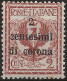 TRTT2NB,1919 Terre Redente - Trento E Trieste, Sassone Nr. 2, Francobollo Nuovo Senza Linguella **/ Centratura Discreta - Trente & Trieste