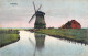 PAYS-BAS - Volendam - Une Petite Fleuve - Une Maison - Une Vache - Un Moulin - Carte Postale Ancienne - Volendam