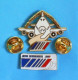 Delcampe - 2 PIN'S //  ** AIR FRANCE / MAINTENANCE / JV // BILLET D'AVION ** . (Made In France // Prodimport) - Airplanes