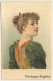 Elegant Blonde Female In Fancy Dress*2 (Vintage Glitter PC 1900) - Fashion
