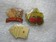 PIN'S    Lot 3   CARTES  DÈS  LAS VEGAS - Spelletjes