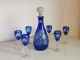 LICORERA Y 6 COPAS – CRISTAL TALLADO - Glass & Crystal