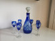 LICORERA Y 6 COPAS – CRISTAL TALLADO - Glas & Kristall