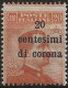 TRTT5N5,1919 Terre Redente - Trento E Trieste, Sassone Nr. 5, Francobollo Nuovo Senza Linguella **/ - Trentino & Triest