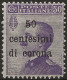 TRTT9L2,1919 Terre Redente - Trento E Trieste, Sassone Nr. 9, Francobollo Nuovo Con Traccia Di Linguella */ - Trentino & Triest