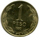 1 PESO 1990 CHILE UNC Münze #M10124.D.A - Chile