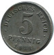 5 PFENNIG 1921 D GERMANY Coin #DB866.U.A - 5 Rentenpfennig & 5 Reichspfennig