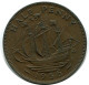 HALF PENNY 1955 UK GRANDE-BRETAGNE GREAT BRITAIN Pièce #AZ684.F.A - C. 1/2 Penny