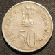 INDE - INDIA - 50 PAISE 1972 - 25ème Anniversaire De L'Indépendance - KM 60 - India