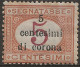 TRTTSx1NA,1919 Terre Redente - Trento E Trieste, Sassone Nr. 1, Segnatasse Nuovo Senza Linguella **/ - Trentino & Triest
