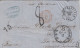 MTM095 - 1867 TRANSATLANTIC LETTER USA TO FRANCE Steamer RUSSIAN UNPAID - LINEAR 15 POSTMARK - Marcophilie