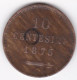 San Marino 10 Centesimi 1875 , En Bronze , KM# 13 - San Marino