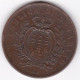 San Marino 10 Centesimi 1875 , En Bronze , KM# 13 - San Marino
