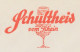 Meter Cover Germany 1957 Beer - Brewery - Schultheis - Vinos Y Alcoholes