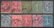 1903-1938 FRANCE SET OF 10 USED STAMPS (Scott # 138,139,141,146,151,154) CV $5.95 - 1903-60 Säerin, Untergrund Schraffiert
