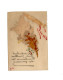 Carte Ancienne Celluloïd 1er Avril Poisson, Singe Sur Fleurs En Relief C1/5 - Animaux