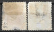 1882,1884 BRAZIL Set Of 2 Used Stamps (Scott # 84,85) CV $27.00 - Usados