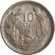 Chile 10 Centavos 1941 So, UNC, &quot;Republic Of Chile (1899 - 1959)&quot; - Cile