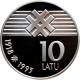Latvia 10 Latu 1993, PROOF, &quot;75th Anniversary - Republic Of Latvia&quot; - Lettland