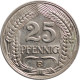 Germany 25 Pfennig 1911 E, XF, &quot;German Empire (1871 - 1922)&quot; - 2, 3 & 5 Mark Argento
