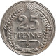 Germany 25 Pfennig 1911 D, XF, &quot;German Empire (1871 - 1922)&quot; - 2, 3 & 5 Mark Argent