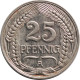 Germany 25 Pfennig 1911 A, XF, &quot;German Empire (1871 - 1922)&quot; - 2, 3 & 5 Mark Argent