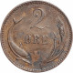 Denmark 2 Ore 1883, XF, &quot;King Christian IX (1873 - 1906)&quot; - Denmark