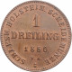 Schleswig-Holstein 1 Dreiling 1850, UNC, &quot;Provisional Government (1850 - 1851)&quot; - Taler En Doppeltaler