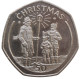 Gibraltar 50 Pence 1991 AA, UNC, &quot;Christmas&quot; - Colonias