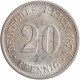 Germany 20 Pfennig 1876 F, UNC, &quot;German Empire (1871 - 1922)&quot; - 2, 3 & 5 Mark Zilver
