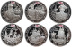 Royal Mint (Alderney, Jersey, Guernsey) 5 Pounds 2009, PROOF SET, &quot;The History Of The Royal Navy&quot; - Kolonies