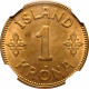 Iceland 1 Krona 1929 N, NGC MS65, &quot;King Christian X (1922 - 1943)&quot; Top Pop 4/0 - Islande