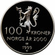 Norway 100 Kroner 1999, PROOF, &quot;Year 2000 - Millenium&quot; Silver Coin - Noruega
