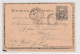 PANAMA / COLUMBIA  - 1899, Postal Stationery, 2ct Black, Agencia Postal Nacional Panama - New York - France - Panamá