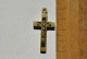 Ancien Pendentif Crucifix Bois Noir Et Metal 1 Kruisbeeld Zwarte Hout En Metaal Reliquaire Chapelet Croix Pectorale - Religion &  Esoterik