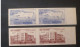 SYRIE SYRIA 1953 Airmail - Port Of Latakia And Central Post Office Aleppo IMPERFOR - Syria