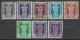 1957,1958 INDIA SET OF 8 OFFICIAL USED STAMPS (Michel # 131-133,135,140,144,148) - Dienstzegels